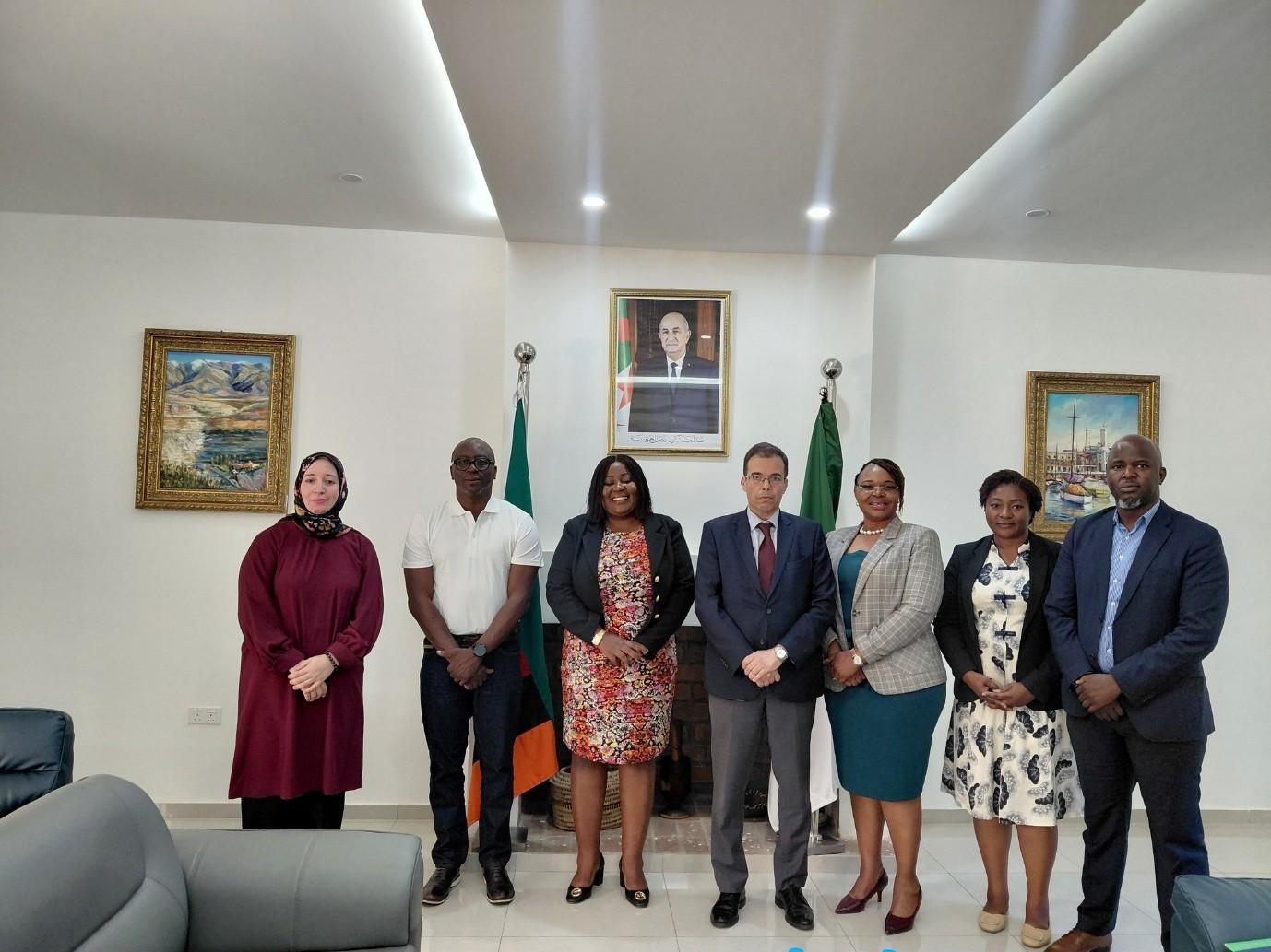 His Excellency Ambassador Tewfik Mahi received, at the embassy headquarters on May 13, 2026, Mrs. Glyden Mungaila, President of the Zambian Tourism Council.
